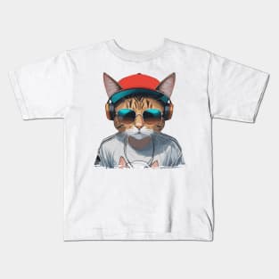 Hip Hop Cat Kids T-Shirt